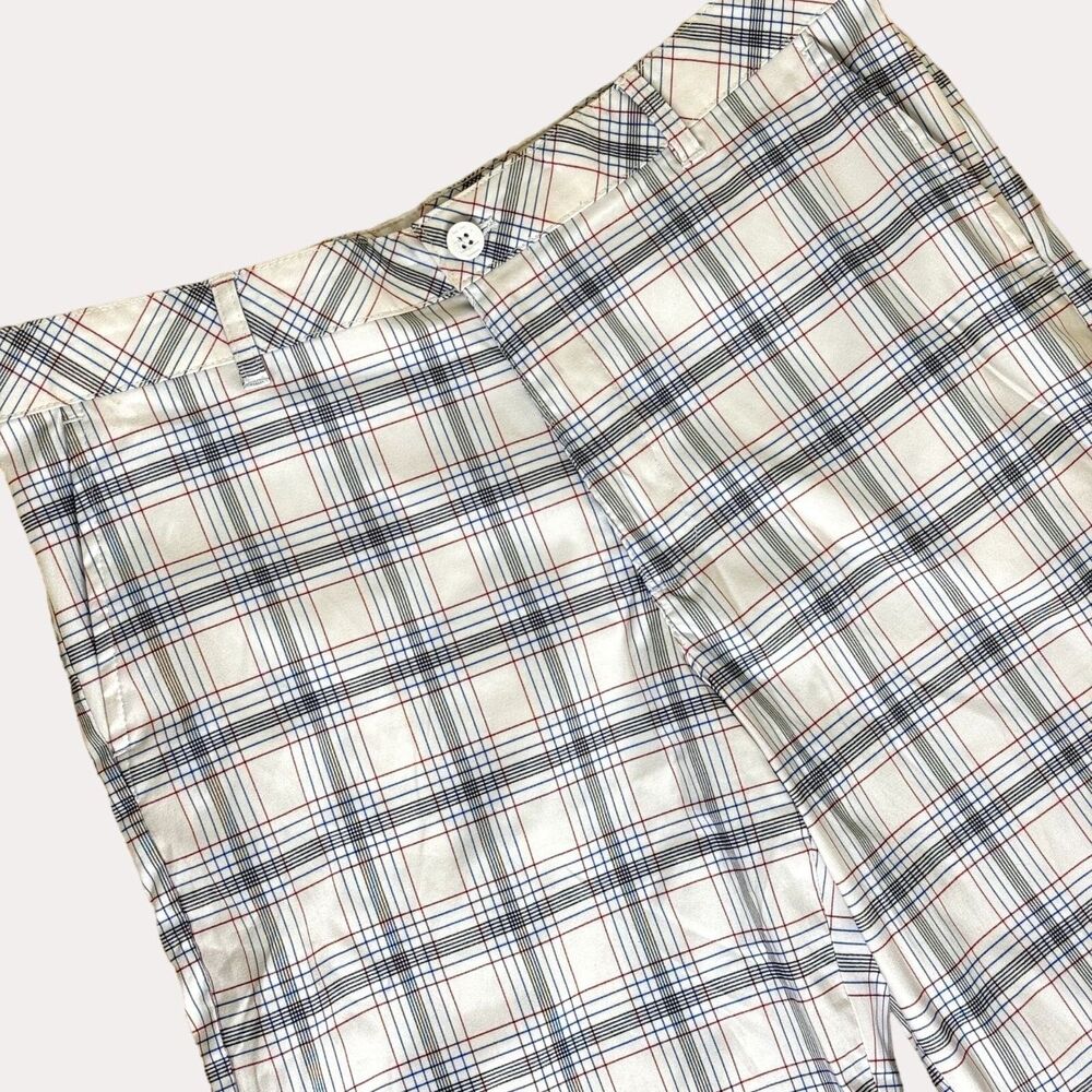 Izod Golf Mens Shorts Plaid White Red Blue 36 bv - Picture 2 of 6